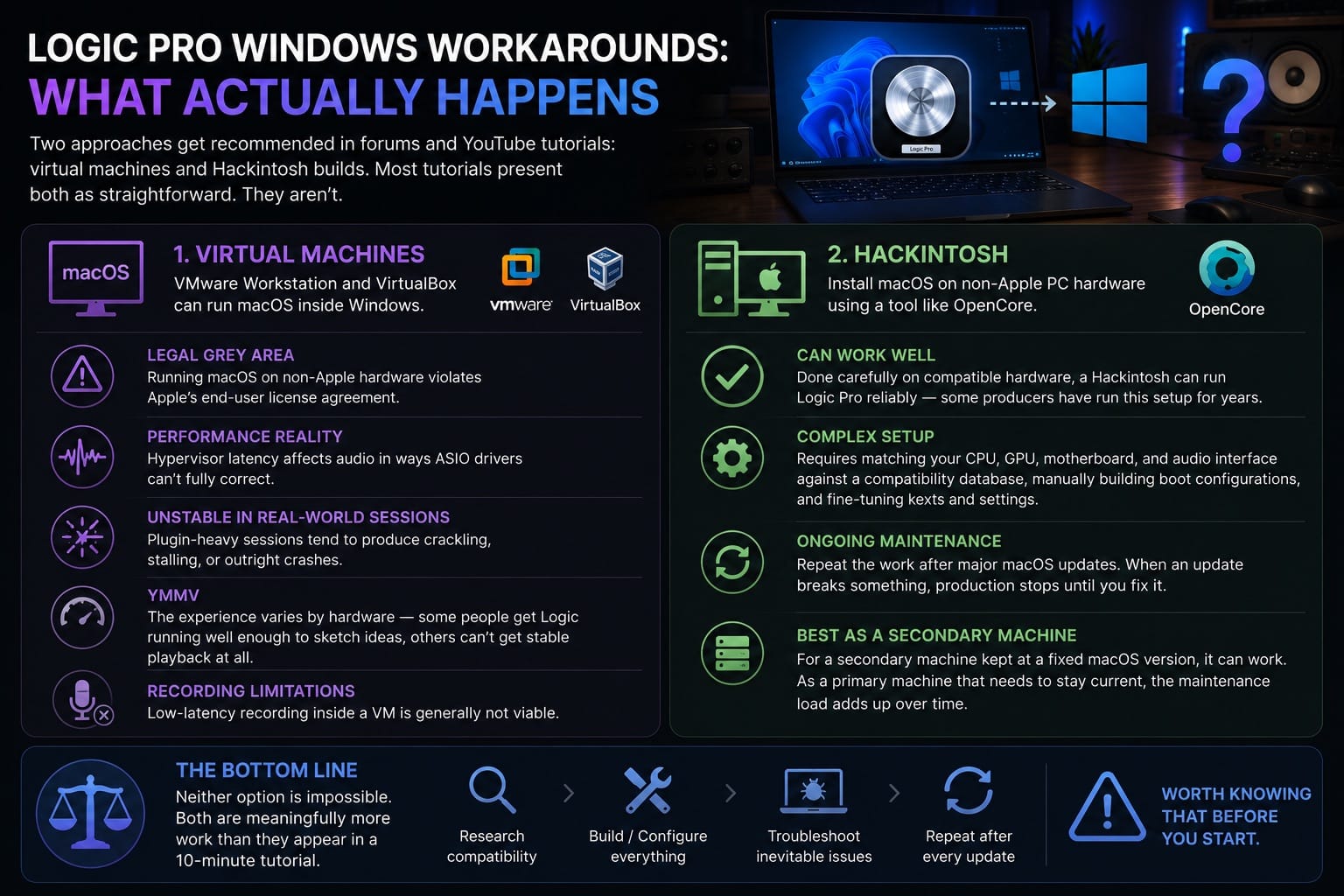 Logic Pro Windows Workarounds: What Actually Happens