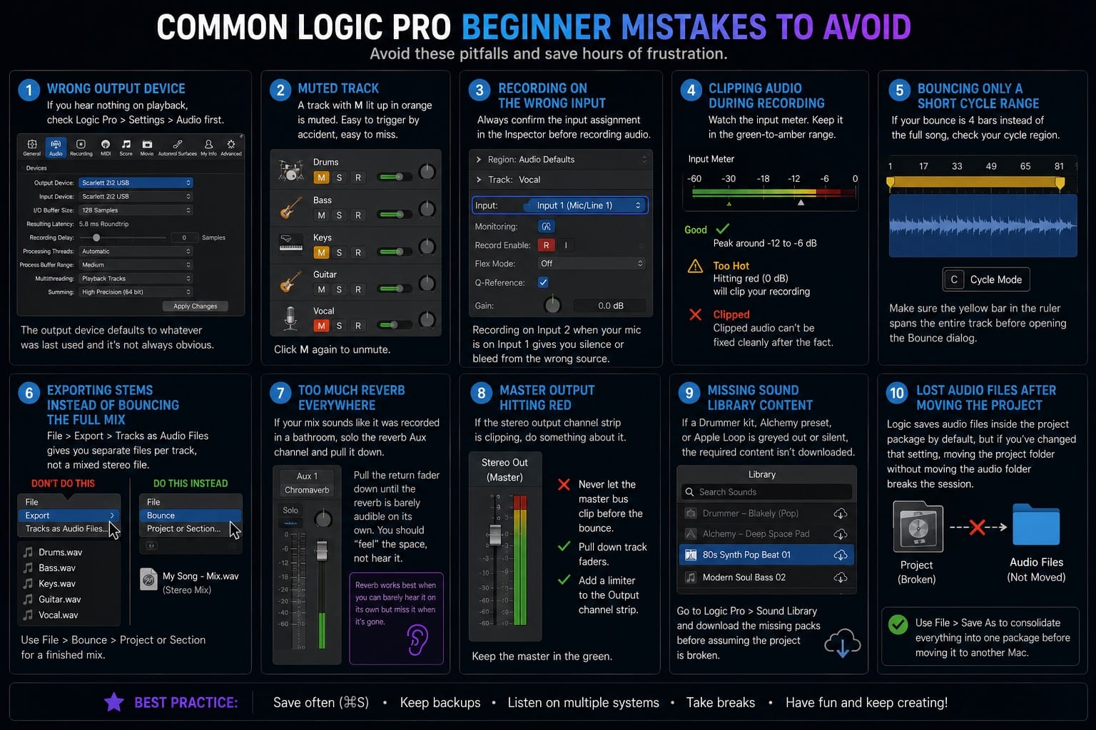 Common Logic Pro Beginner Mistakes to Avoid