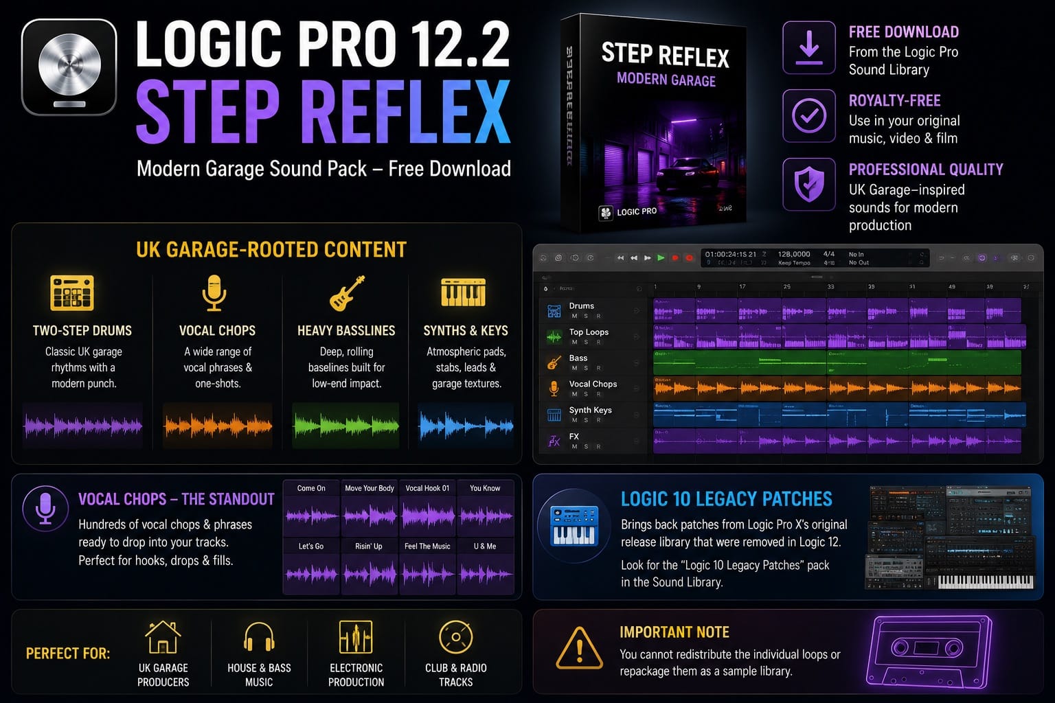 Logic Pro 12.2 Step Reflex Sound Pack UK Garage Worth Downloading