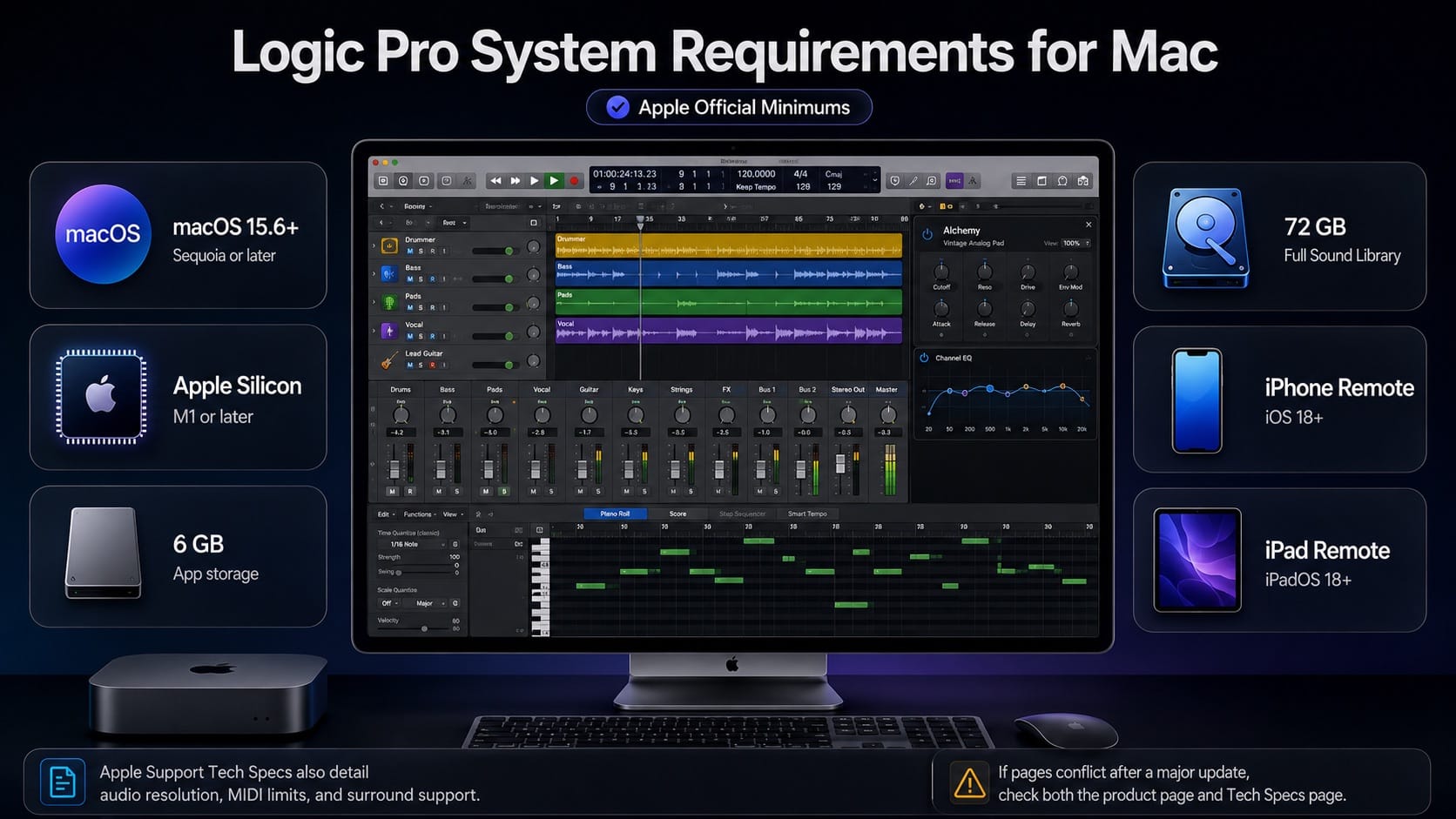 Logic Pro System Requirements for Mac What Apple Officially Requires