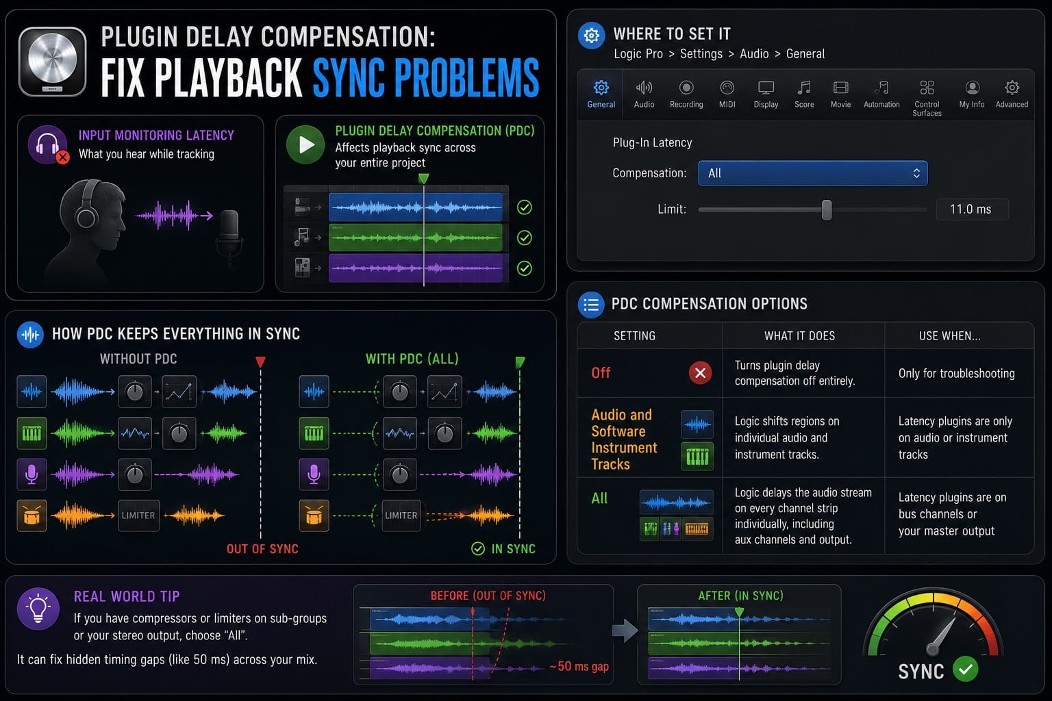 Plugin Delay Compensation Fix Playback Sync Problems