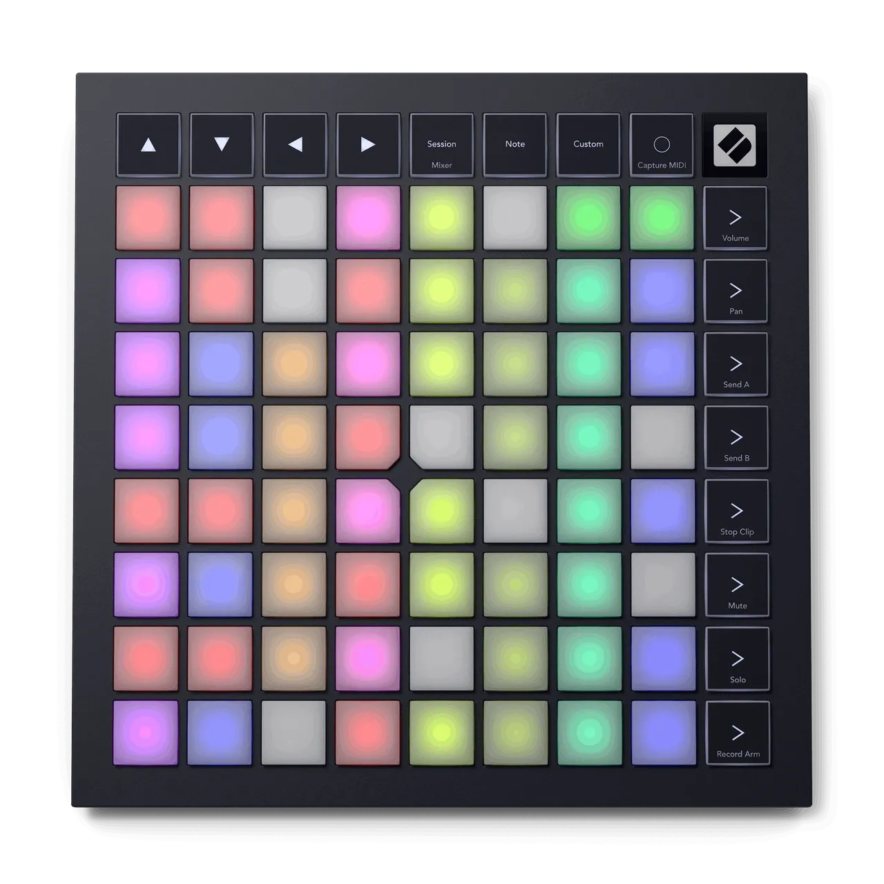 Novation Launchpad X 8 by 8 RGB pad grid for Logic Pro Live Loops
