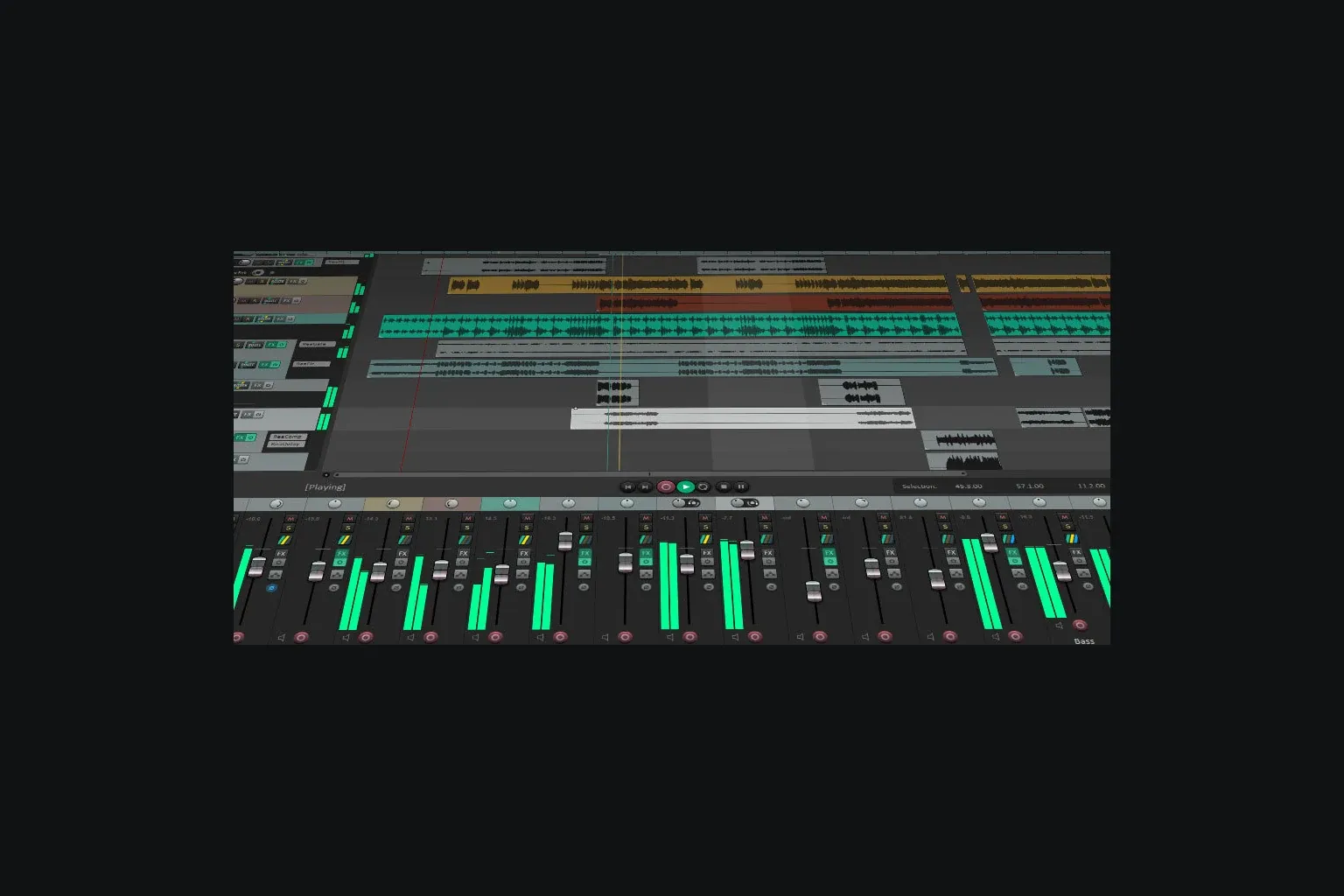 REAPER arrangement and mixer in the official version 7 interface