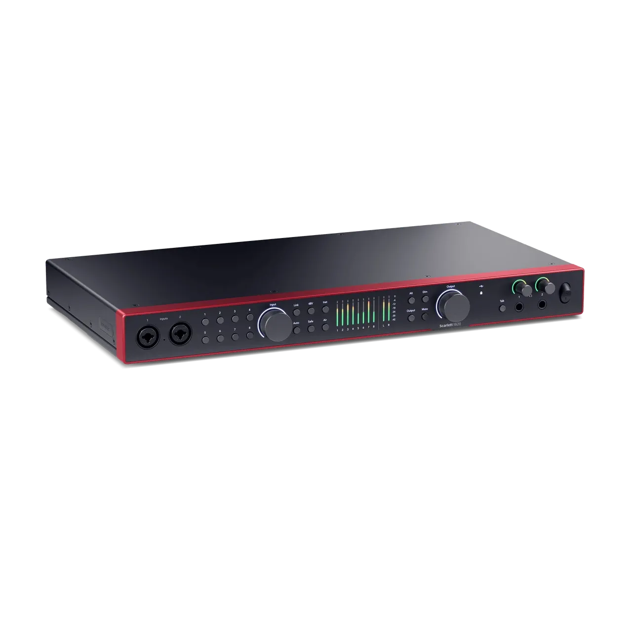 Focusrite Scarlett 18i20 rack interface with eight front preamp controls