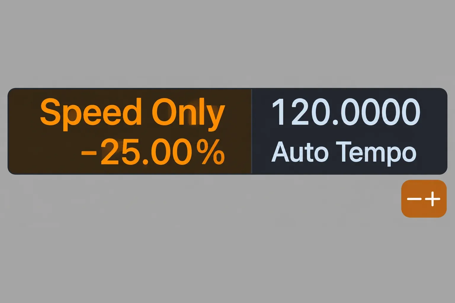 Varispeed set to Speed Only and minus 25 percent beside an original project tempo of 120 BPM