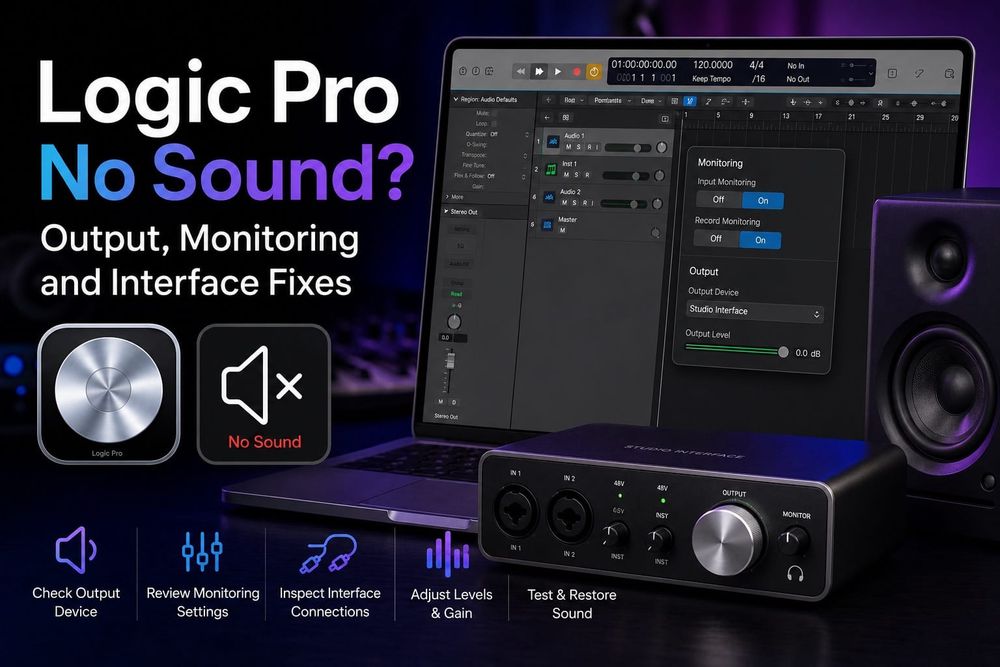 Logic Pro No Sound: Output, Monitoring and Interface Fixes