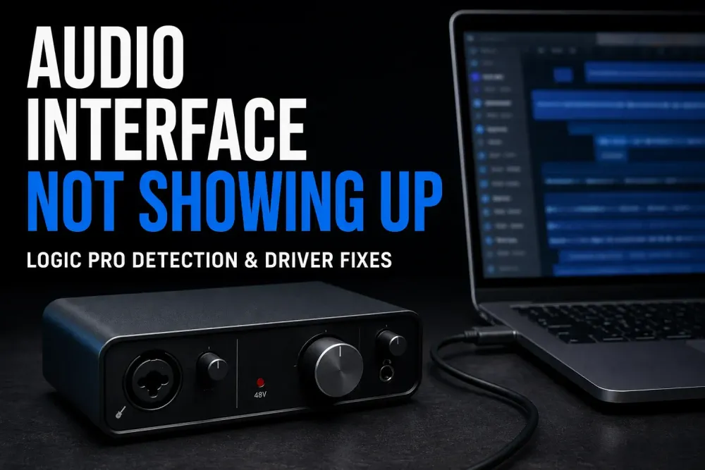 Audio interface connected to a Mac but missing from Logic Pro