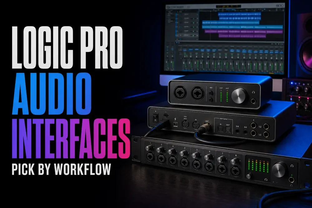 Compact, expandable and rackmount audio interfaces compared for Logic Pro