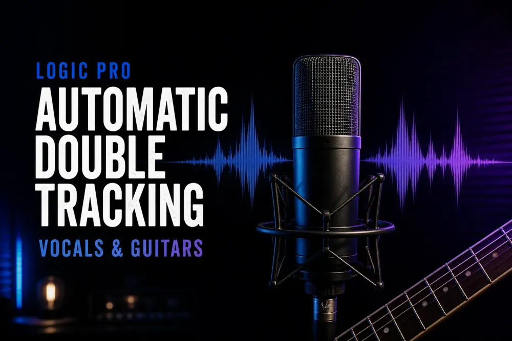 Logic Pro automatic double tracking for vocals and guitars