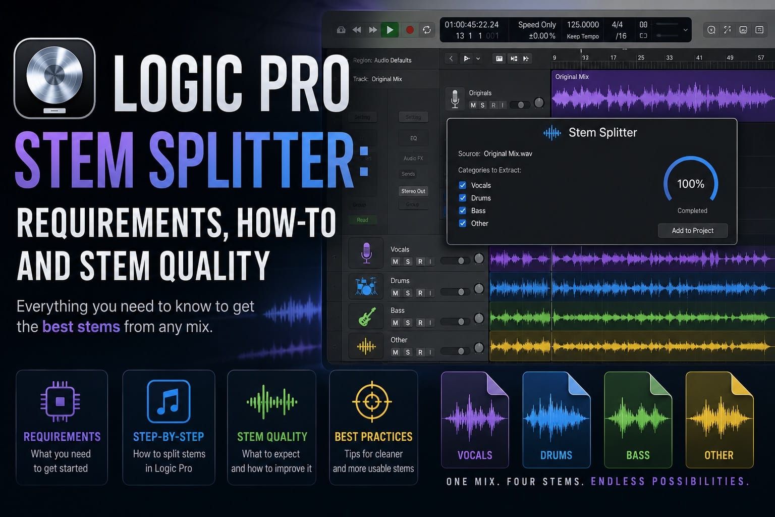 Logic Pro Stem Splitter: Requirements, How-To and Stem Quality