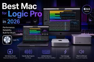 MacBook, iMac and Mac mini running Logic Pro for a best Mac comparison