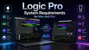 Mac and iPad running Logic Pro beside CPU, RAM, storage and operating-system requirements