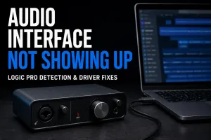 Audio interface connected to a Mac but missing from Logic Pro