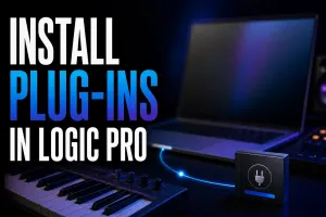 How to install plug-ins in Logic Pro with an Audio Unit installer connected to a Mac music-production setup
