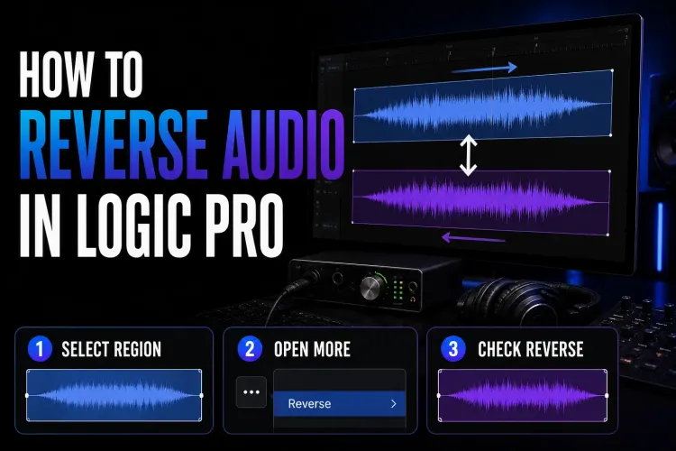 Logic Pro audio region changing from forward to reversed playback