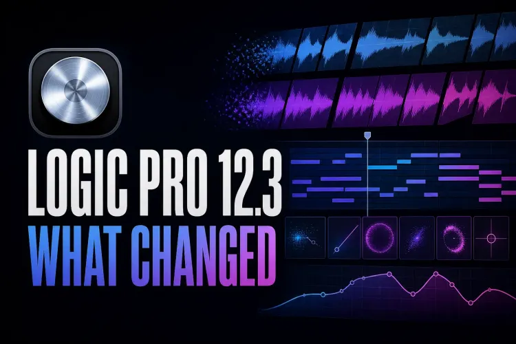 Logic Pro 12.3 update with sliced waveforms, chord lanes and granular controls