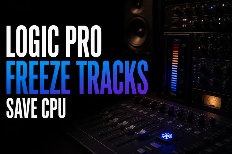 Logic Pro freeze tracks guide for reducing CPU load in a studio project