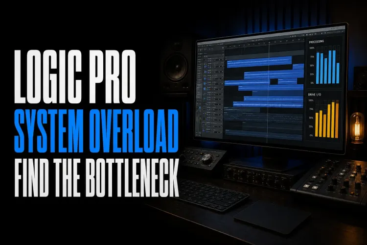 Logic Pro system overload diagnosis with Processing and Drive I/O meters