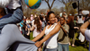 People celebrate Earth Day in Central Park