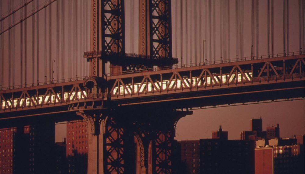 Brooklyn bridge close up shot