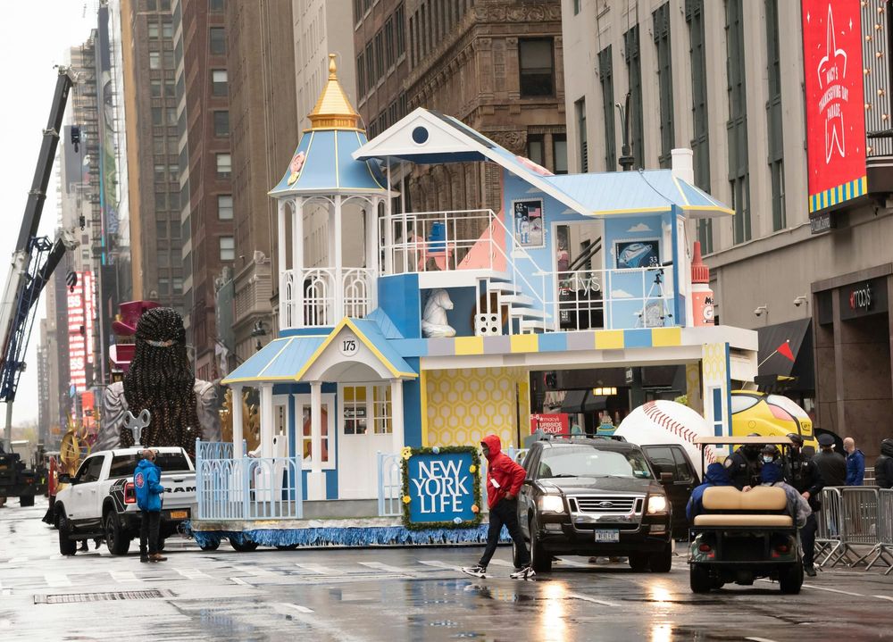 The Toy House of Marvelous Milestones float is seen at the 94th Annual Macy's Thanksgiving Day Parade in New York City