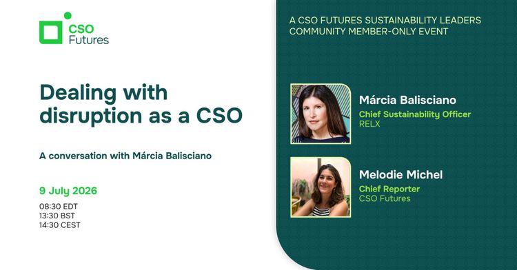 Dealing with disruption as a Chief Sustainability Officer