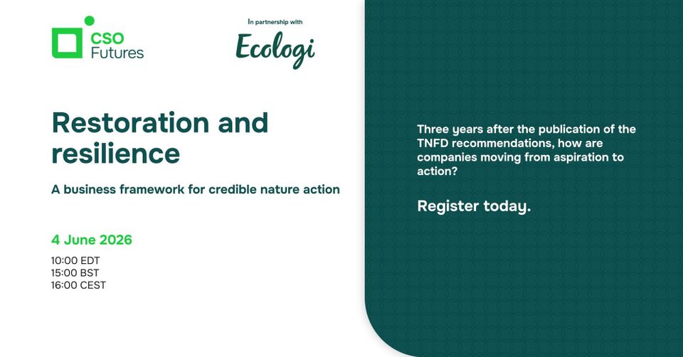 Restoration and resilience: A business framework for credible nature action