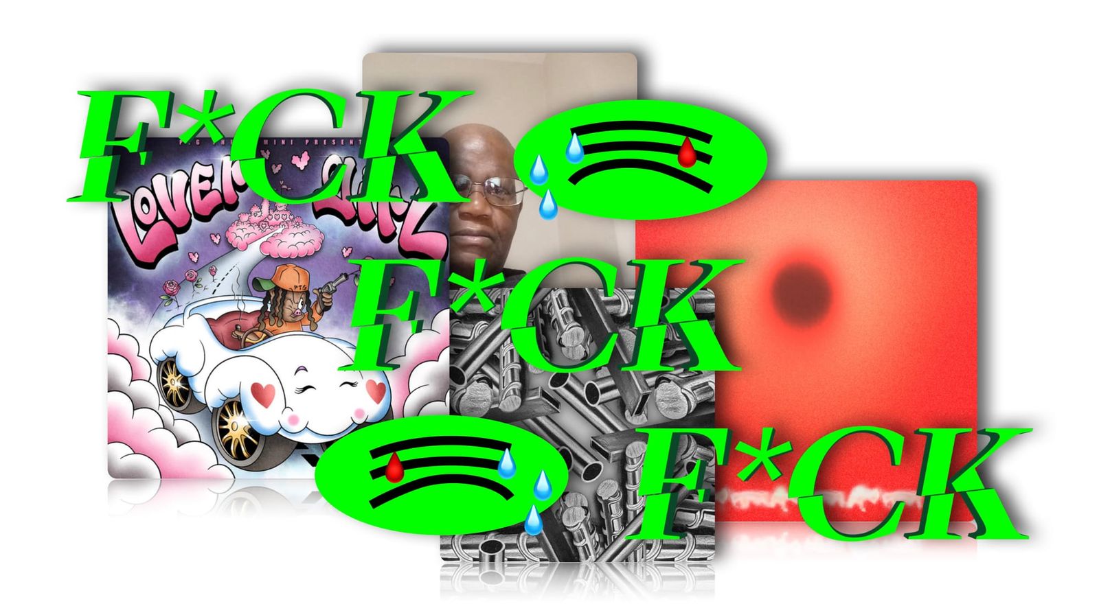 F*CK Spotify: Jim Legxcy, DJ Travella, YHWH Nailgun, Klein, Pig The Gemini...