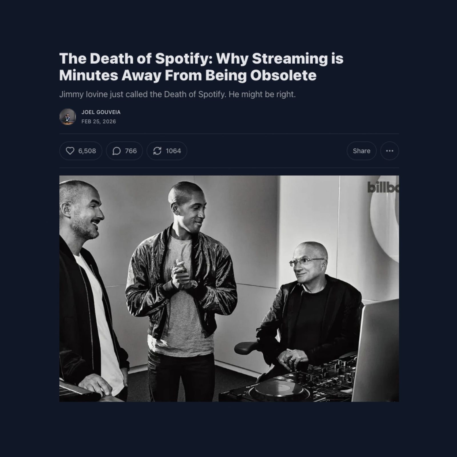 Chill con lo del "fin del streaming"...