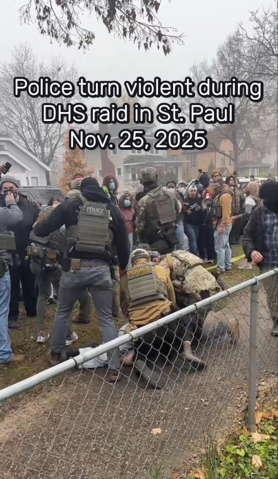 Police attack community members during St. Paul fed raid