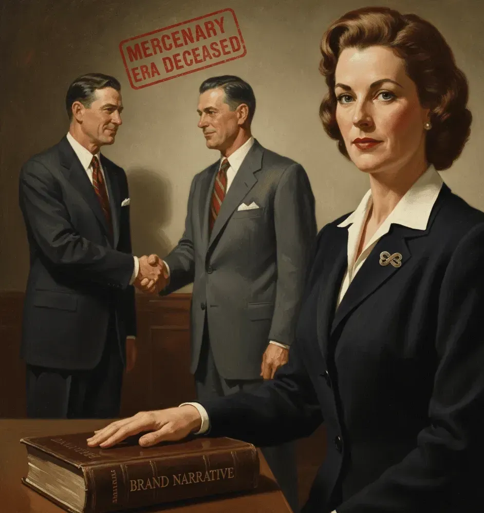 Professional influencer pledging brand loyalty — illustrating Lever.io’s focus on long-term CT personas over one-off crypto shill campaigns.