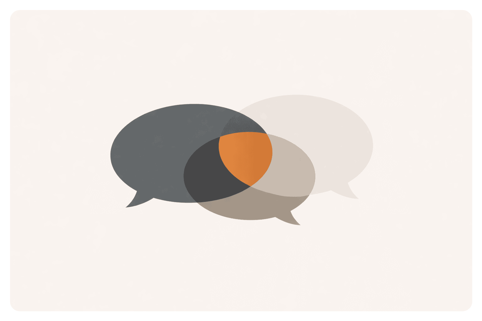 Abstract conversation shapes representing key opinion consumers driving authentic word-of-mouth in crypto and web3 communities.