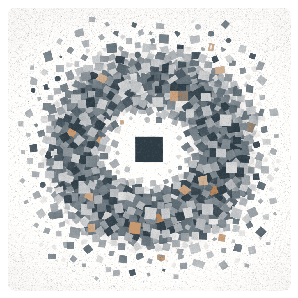 Visual metaphor for valuable marketing signals being overwhelmed by spam and low-quality crypto content.