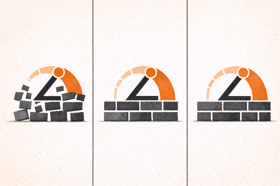 Three acquisition system states showing fragmented, partial, and stable outcomes at different Web3 marketing budget levels