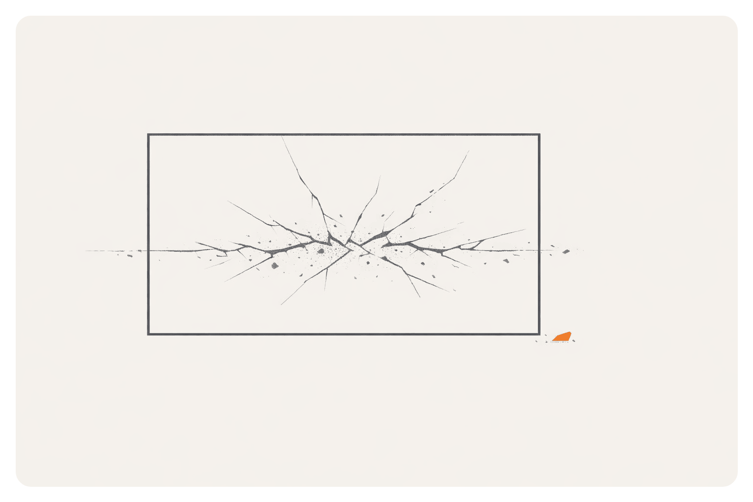 Illustration showing structural fracture representing the breaking point of rewards-only crypto influencer payment models.
