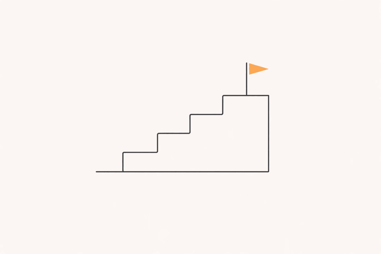 Ascending staircase illustration with orange flag at top, representing progressive educational content strategy for Web3 KOL marketing