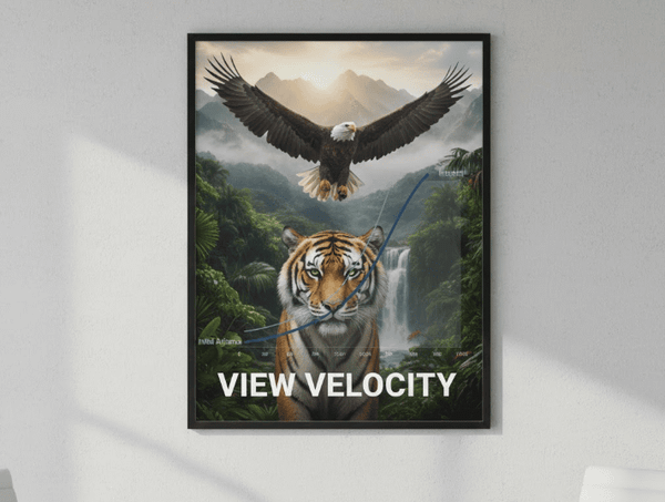 Conceptual illustration representing View Velocity and attention amplification in crypto and Web3 KOL marketing.