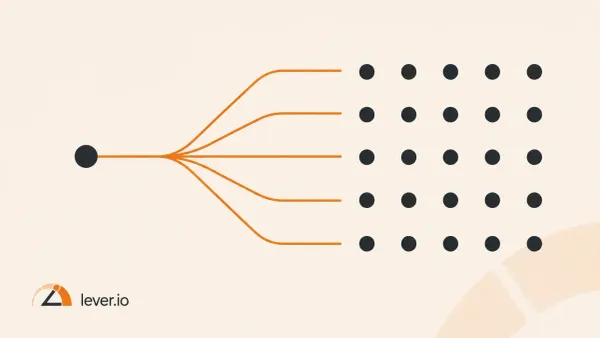 Lever.io graphic showing one campaign signal expanding into a coordinated Web3 KOL roster.