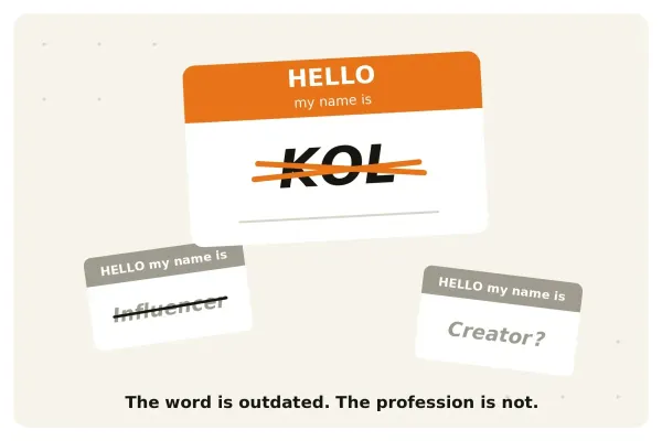 Graphic showing the debate between calling crypto KOLs, crypto influencers, or crypto creators.