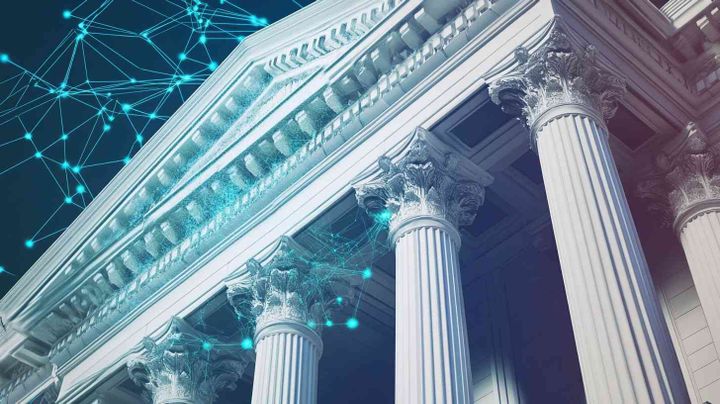 Image of a futuristic bank