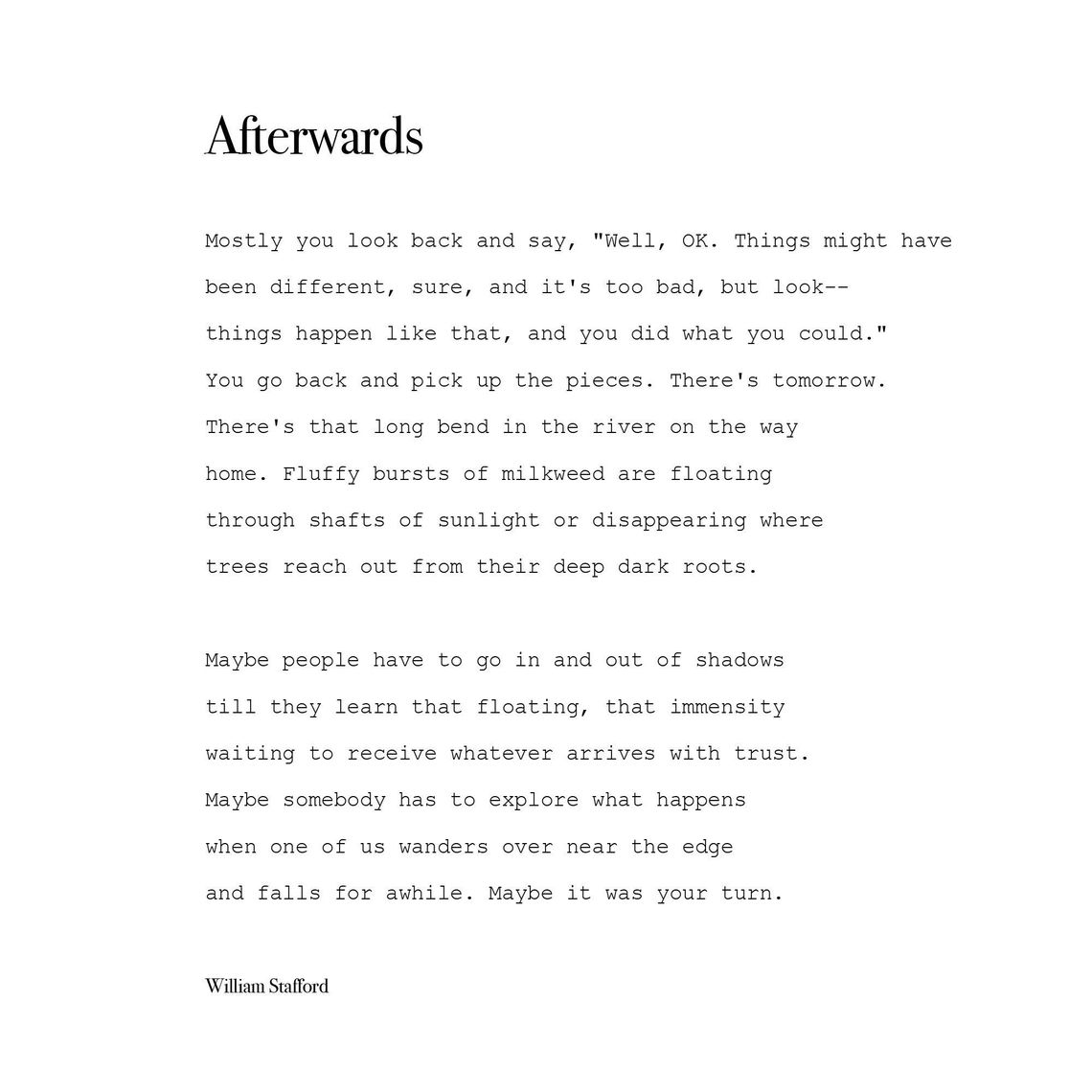 afterwards