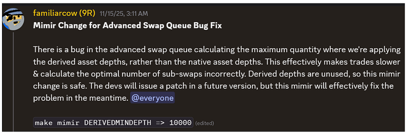 TCC THORChain Updates (Nov 2025)