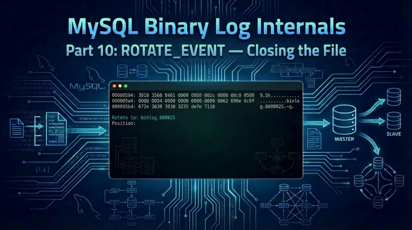 Replication Internals: Decoding the MySQL Binary Log Part 10: ROTATE_EVENT — Closing the File and Pointing at the Next One