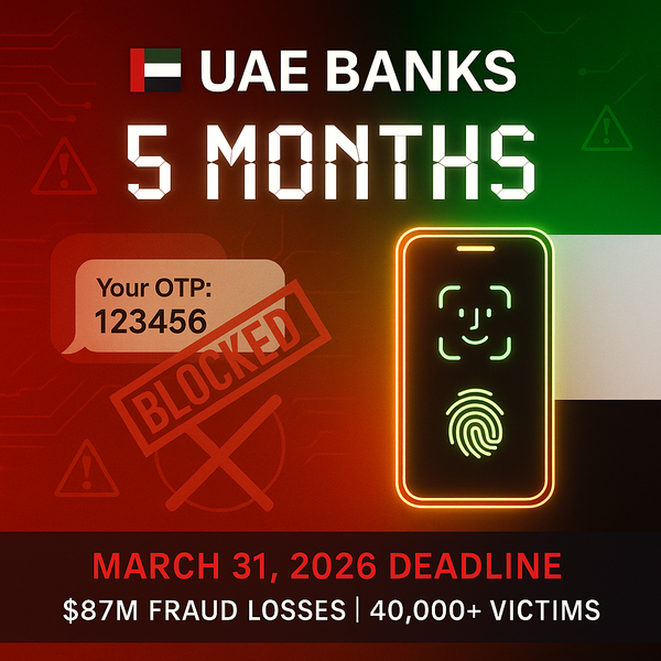 🇦🇪 If you bank in UAE, you have 5 months to switch authentication methods. Here's what happens March 31, 2026.