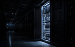 An open server rack representing the release of Kimi K3’s model weights.