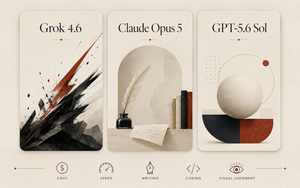Grok 4.6 vs Claude Opus 5 vs GPT-5.6 Sol across five tests of cost, speed, writing, coding and visual judgment.