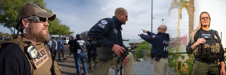 Image from ICE recruitment website showing recruits training.