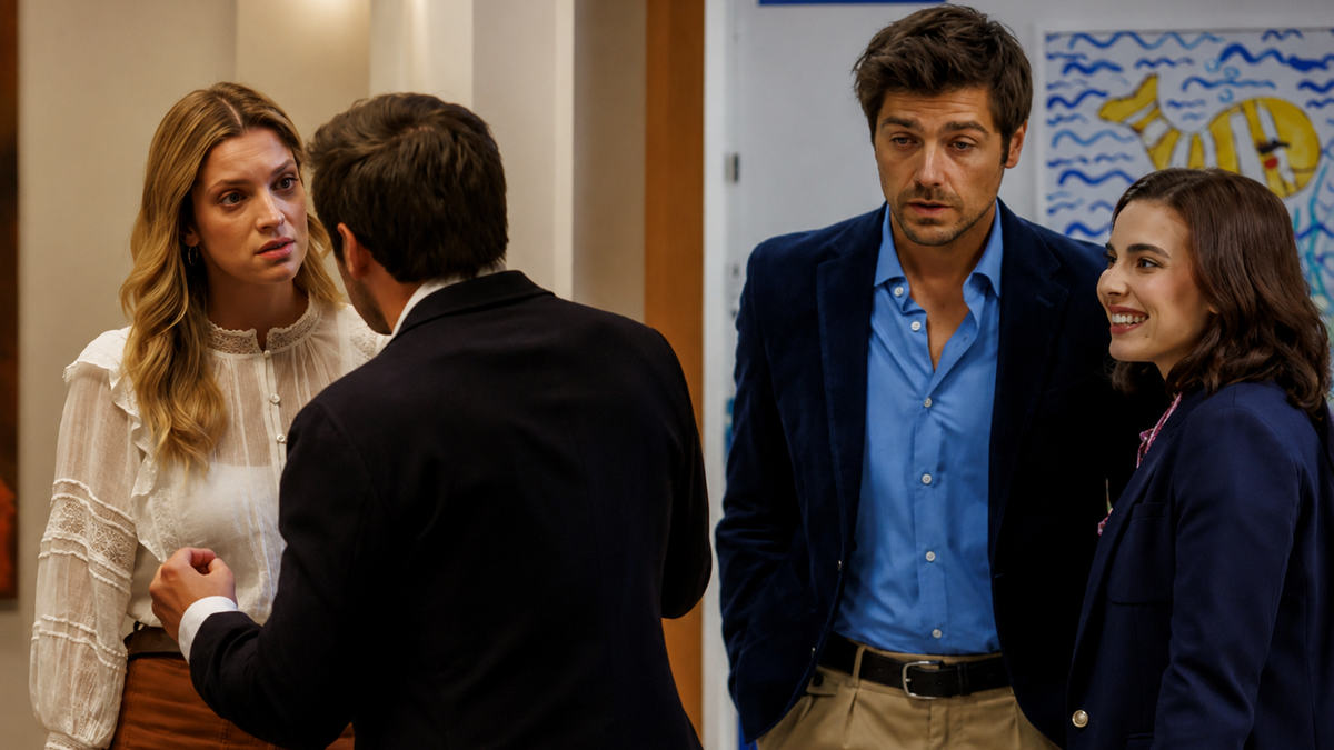 Olívia sofre ao ver Leo casar com Constança em Páginas da Vida