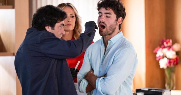 Imagem de: Marco trama plano cruel para roubar o filho de Cacau e Tiago em 'Cacau'