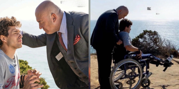 Image of: Manuel perde o controlo e leva Tiago até um penhasco para o matar em Vitória